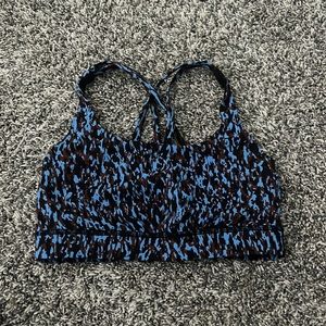 Lululemon energy bra size 4- blue red and black design